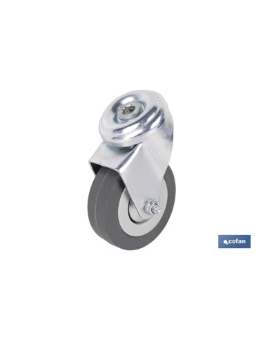RUEDA GOMA/GRIS PASANTE Ø60X22MM Venta unitaria