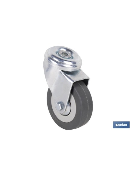 RUEDA GOMA/GRIS PASANTE Ø60X22MM Venta unitaria
