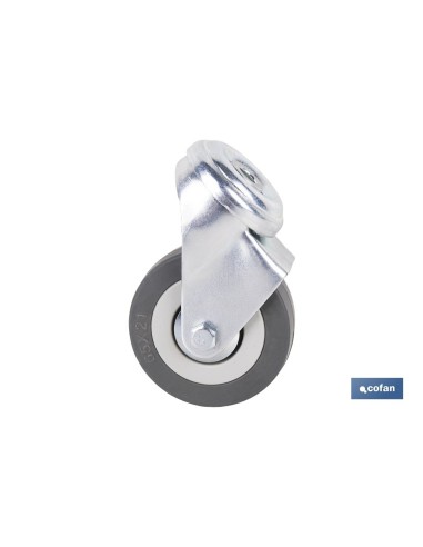 RUEDA GOMA/GRIS PASANTE Ø60X22MM Venta unitaria