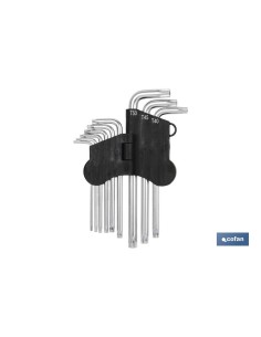 JGO 9 LLAVES ACODADAS TORX (T-10 - T-50) 2