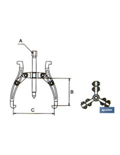 EXTRACTOR 3 GARRAS ARTICULADAS 12 50-317 2
