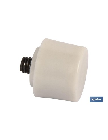 CABEZAL MARTILLO DE NYLON BLANCO Ø28 MM