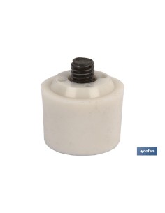 CABEZAL MARTILLO DE NYLON BLANCO Ø35 MM 2