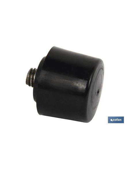CABEZAL MARTILLO DE PU NEGRO Ø45 MM