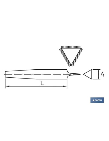 LIMA TRIANGULAR 100mm GR-22 ENTREFINA
