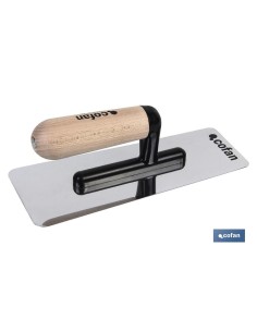 LLANA ACERO INOX PULIDO ANTI QUEMADURAS MANGO MADERA 240X100X0,6 2
