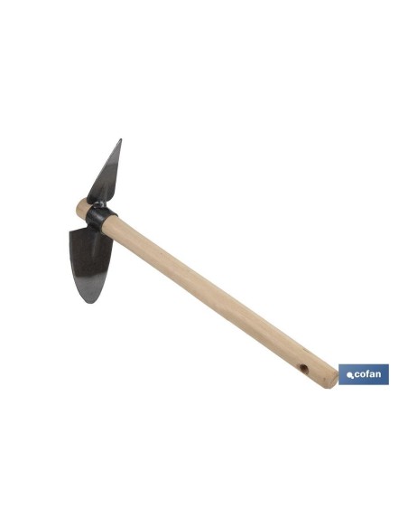 ZACHO CURVO CON PUNTA Y MANGO DE MADERA 230 X 80 MM 180 G