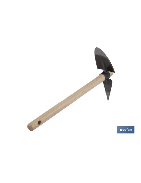 ZACHO CURVO CON PUNTA Y MANGO DE MADERA 230 X 80 MM 180 G