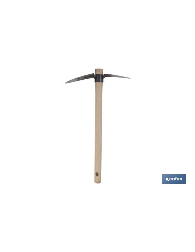 ZACHO CURVO CON PUNTA Y MANGO DE MADERA 230 X 80 MM 180 G