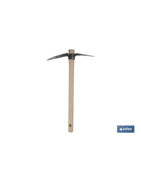 ZACHO CURVO CON PUNTA Y MANGO DE MADERA 230 X 80 MM 180 G