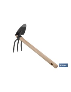 ZACHO CURVO 3 PUNTAS Y MANGO DE MADERA 210 X 80 MM 200 G