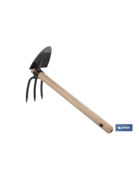 ZACHO CURVO 3 PUNTAS Y MANGO DE MADERA 210 X 80 MM 200 G
