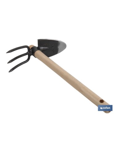 ZACHO CURVO 3 PUNTAS Y MANGO DE MADERA 210 X 80 MM 200 G
