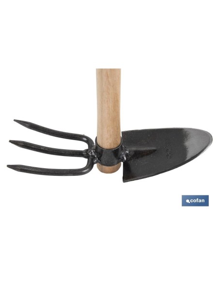 ZACHO CURVO 3 PUNTAS Y MANGO DE MADERA 210 X 80 MM 200 G