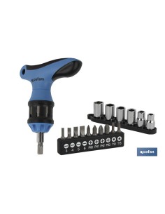 SET DESTORNILLADOR EN T C/ CARRACA 26 PCS