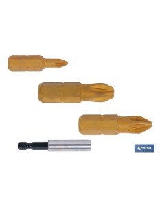 SURTIDO PUNTAS 1/4 TIN PZ-1-2-3X25+ADAPTADOR