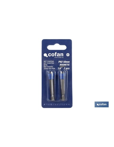 SET 2 PUNTAS 1/4 C/MAGNETISMO PH-2
