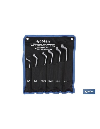 SET 6 PCS LLAVES ACODADAS DE 6-7 A 16-17