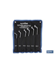 SET 8 PCS LLAVES ACODADAS DE 6-7 A 20-22 2