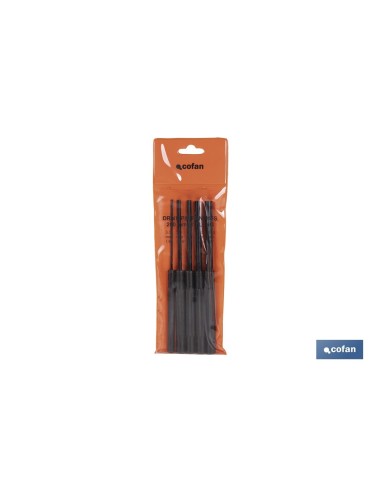 CONJUNTO 5 PCS BOTADOR CILÍNDRICO LARGO 3-10 MM