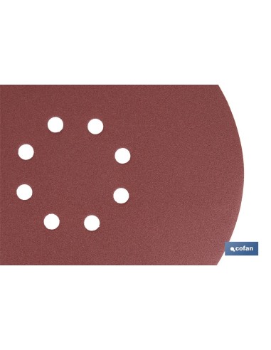 HOJA DE LIJADO LIJADORA PARED Y TECHO 8 AGUJEROS Ø225 MM G 240