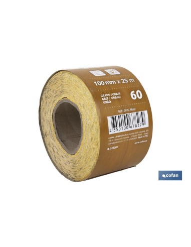 ROLLO LIJA DE PAPEL 100 X 25 M. G.60