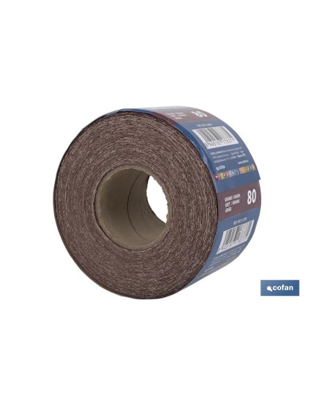 ROLLO LIJA TELA UNIVERSAL 100 X 25 M. G.80