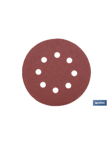 HOJA DE LIJADO LIJADORA ORBITAL 8 AGUJEROS Ø125 MM G 80