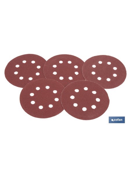 HOJA DE LIJADO LIJADORA ORBITAL 8 AGUJEROS Ø125 MM G 80