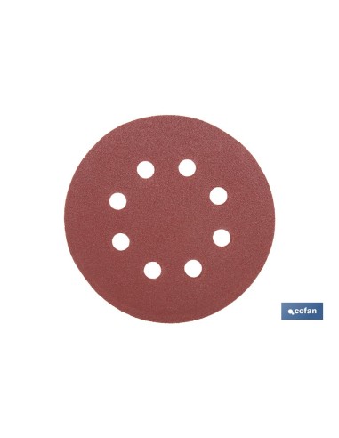 HOJA DE LIJADO LIJADORA ORBITAL 8 AGUJEROS Ø125 MM G 120