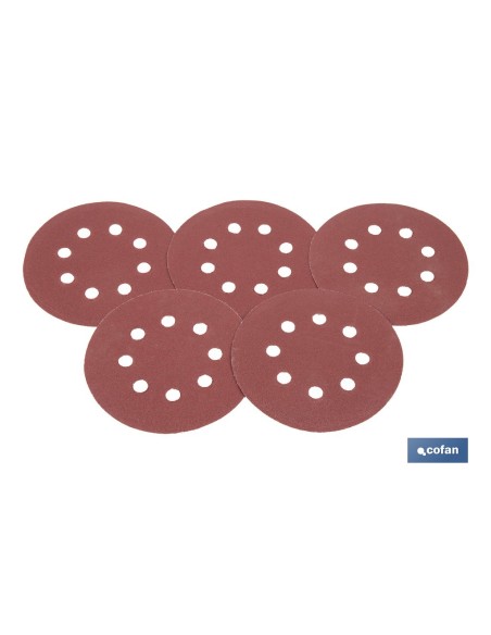 HOJA DE LIJADO LIJADORA ORBITAL 8 AGUJEROS Ø125 MM G 120