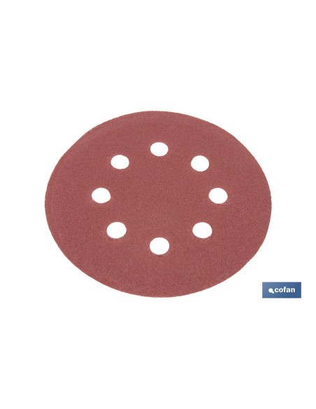 HOJA DE LIJADO LIJADORA ORBITAL 8 AGUJEROS Ø125 MM G 120