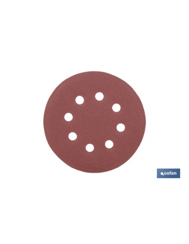HOJA DE LIJADO LIJADORA ORBITAL 8 AGUJEROS Ø125 MM G 180