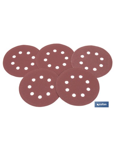 HOJA DE LIJADO LIJADORA ORBITAL 8 AGUJEROS Ø125 MM G 180