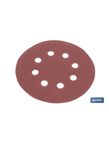 HOJA DE LIJADO LIJADORA ORBITAL 8 AGUJEROS Ø125 MM G 180