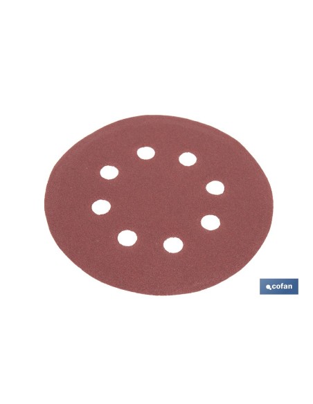 HOJA DE LIJADO LIJADORA ORBITAL 8 AGUJEROS Ø125 MM G 180