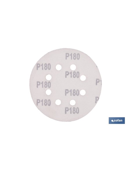 HOJA DE LIJADO LIJADORA ORBITAL 8 AGUJEROS Ø125 MM G 180