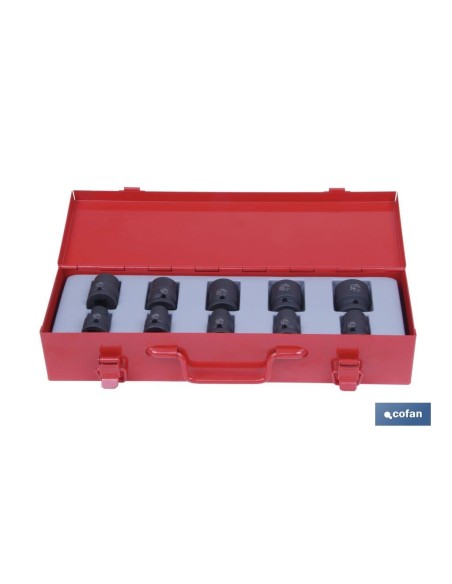 ESTUCHE 10 VASOS DE IMPACTO 1/2''