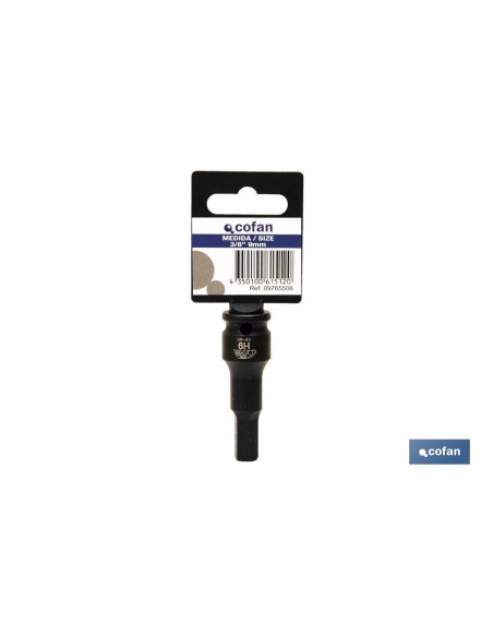 VASO IMPACTO 3/8 HEXAG. MACHO 16 MM