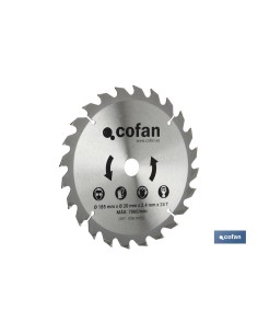 DISCO CORTE PARA MADERA ø185mm x 20mm x 2.4mm x 24T 2