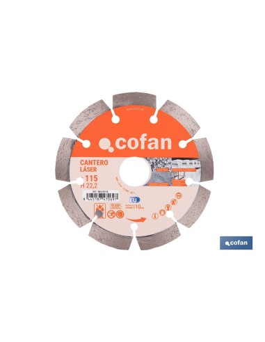 DISCO DIAMANTE MODELO CANTERO 115MM.