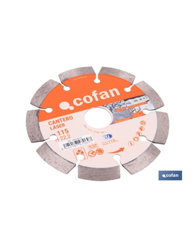 DISCO DIAMANTE MODELO CANTERO 115MM.