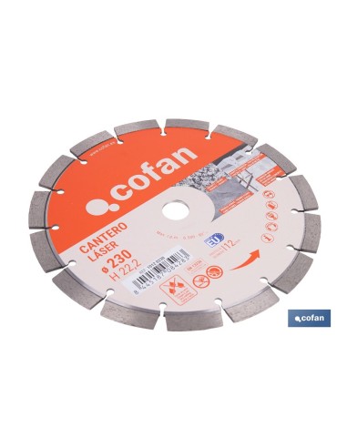 DISCO DIAMANTE MODELO CANTERO 230MM.