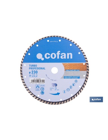DISCO DIAM.TURBO PROFESIONAL 230MM.
