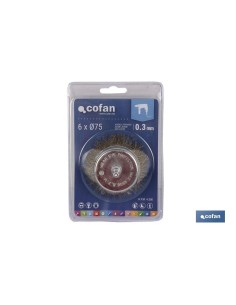 CEPILLO COPA ONDULADO 6xØ100 A.LATONADO 0.3mm 2