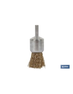 CEPILLO BROCHA ONDULADO 6xØ25 A.LATONADO 0.3mm