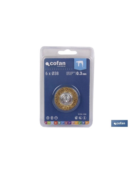 CEPILLO CIRCULAR ONDULADO 6xØ50 A.LATONADO 0.3mm