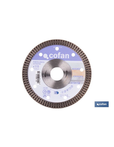 DISCO DIAMANTE PORCELANICO EXTRAFINO H-10mm, 230mm