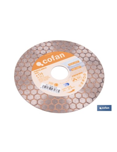 DISCO PORCELANICO DUAL CORTAR Y DESBASTAR 115MM H22,2