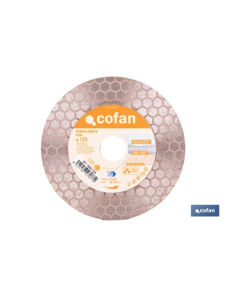 DISCO PORCELANICO DUAL CORTAR Y DESBASTAR 125MM H22,3